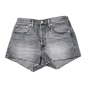 Levi's 501 Womens High Rise Cut Off Button Fly Mom Jean Shorts Size 28